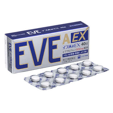 SS製藥株式會社 EVE A錠EX 劇烈生理痛.頭痛 40錠-銀金 - Sunnny SunMarket