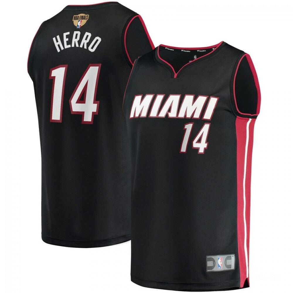 Youth Miami Heat Tyler Herro Fanatics Branded Black 2020 NBA Finals Bound Fast Break Replica Jersey - Icon Edition - Sunnny SunMarket