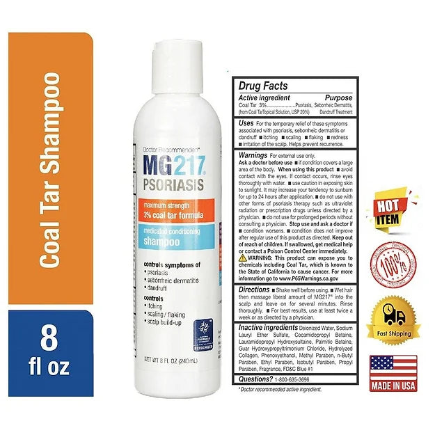 美國MG217 銀屑專用煤焦油去屑洗髮水 240mL - Sunnny SunMarket